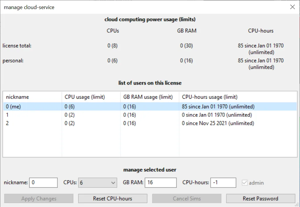 manage user accounts as a license admin