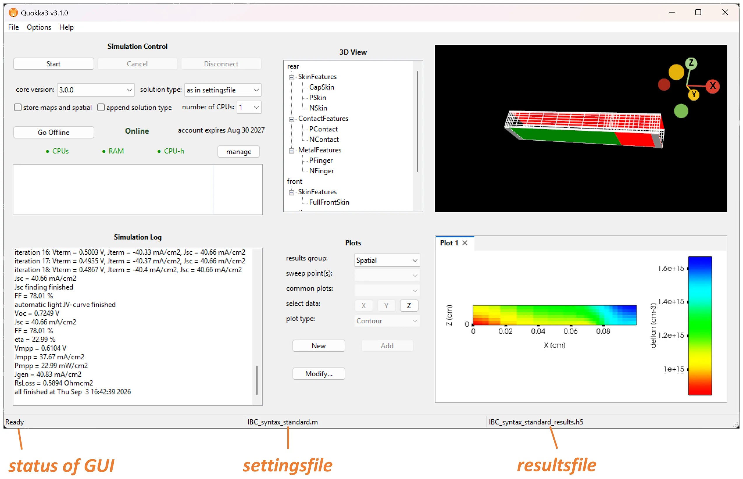 Main GUI window